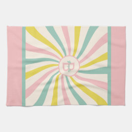 Paño De Cocina 'Vibes Lollypop', monograma retro