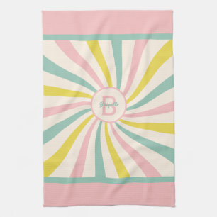 Paño De Cocina 'Vibes Lollypop', monograma retro