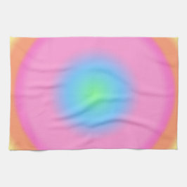 Paño De Cocina Vibraciones positivas - Gradiente radial colorido