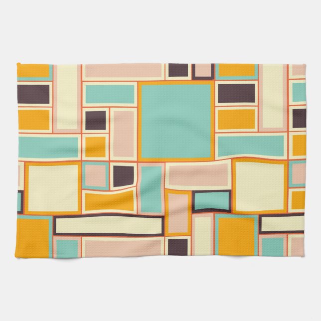Paño De Cocina Vibrant abstract pattern with rectangles (Horizontal)