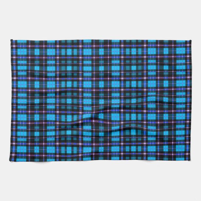 Paño De Cocina Vibrant Plaid Tartan Pattern Fabric (Horizontal)