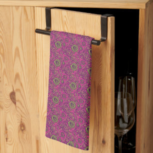 Paño De Cocina Vibrante estampado psicodélico de cachemira de los