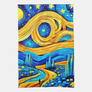 Paño De Cocina Vibrante obra de arte Starry