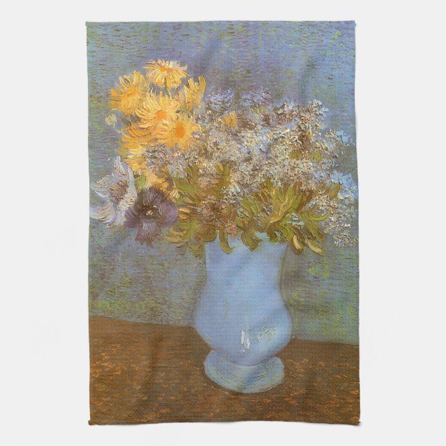 Paño De Cocina Vicente van Gogh Vase de Lilacs, Daisies, Anemones (Vertical)