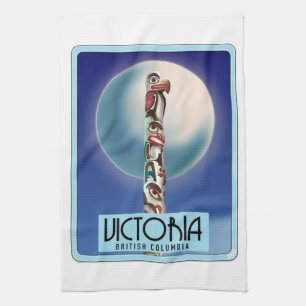 Paño De Cocina Victoria British Columbia Tótem Pole.
