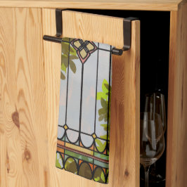 Paño De Cocina Victorian Garden Stained glass Window Curtain