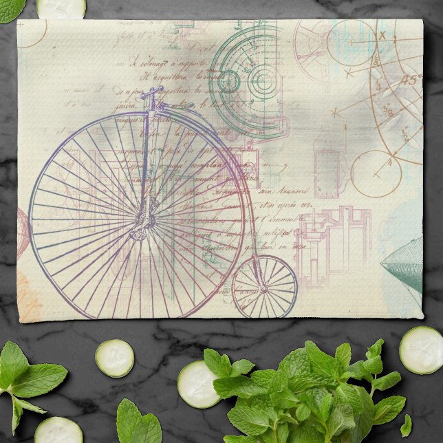 Paño De Cocina Victorian Steampunk | Grunge Pastel de acuarela (Subido por el creador)