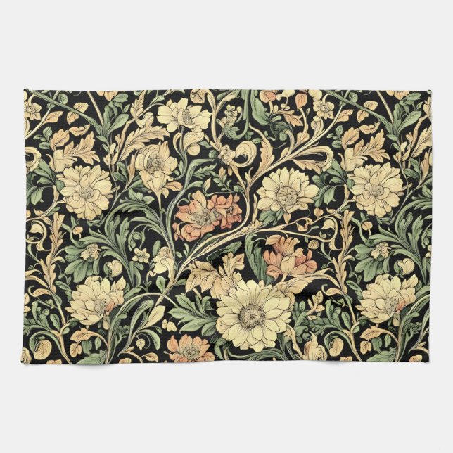 Paño De Cocina Victorian-style floral pattern  (Horizontal)