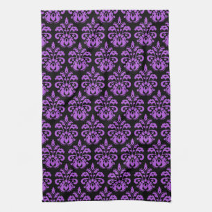 Paño De Cocina Victoriano morado negro