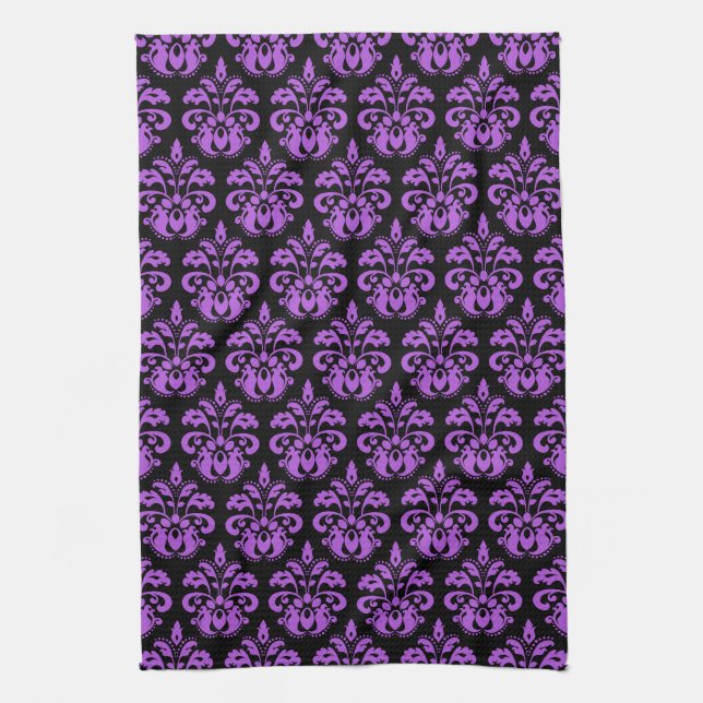 Paño De Cocina Victoriano morado negro (Vertical)