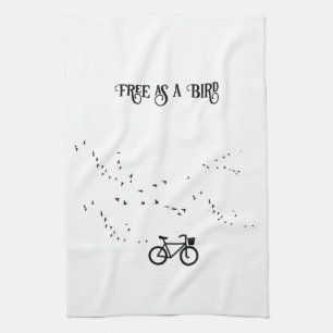 Paño De Cocina Vida en bicicleta, libre como personalizable de pá