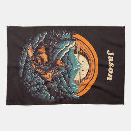 Paño De Cocina Vida en bicicleta, personalizable retro