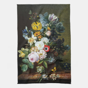 Paño De Cocina Vida fija con pintura de flores