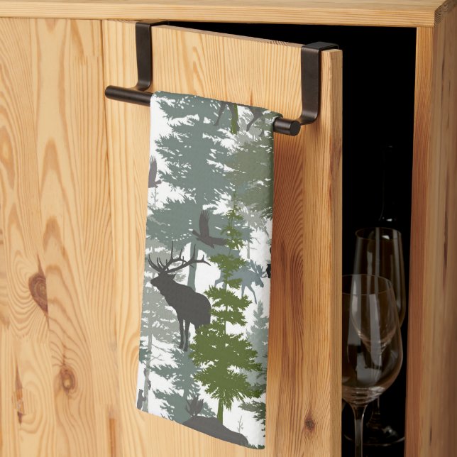 Paño De Cocina Vida silvestre de los bosques (Pliegue de tercios)
