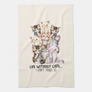 Paño De Cocina Vida sin gatos