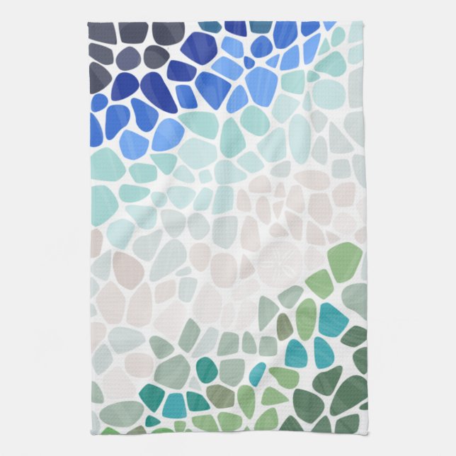 Paño De Cocina Vidrio marino colorido (Vertical)