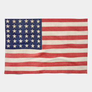 Paño De Cocina Vieja Vieja Vieja Bandera Estadounidense De Treint