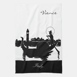 Paño De Cocina Vience blanco y negro Italia
