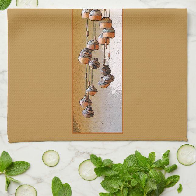 Paño De Cocina Vientos de arcilla espiralados siguen vivas (Doblado)