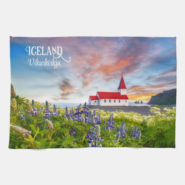 Paño De Cocina Vikurkirkja, Islandia (Horizontal)