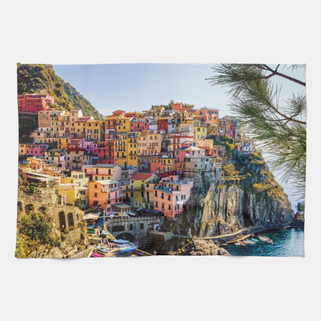 Paño De Cocina Villa Escenaria, Cinque Terre, Liguria, Italia (Horizontal)