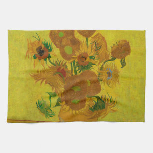 Paño De Cocina Vincent Van Gogh 15 girasoles Pintura