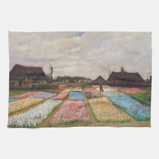 Paño De Cocina Vincent van Gogh - Camas de flores en Holanda (Horizontal)