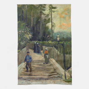 Paño De Cocina Vincent van Gogh - Camino inclinado en Montmartre