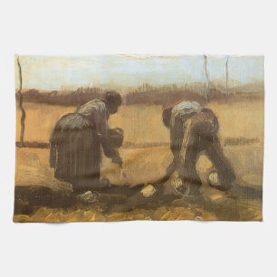 Paño De Cocina Vincent van Gogh - Campesinos plantando patatas