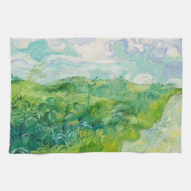 Paño De Cocina Vincent van Gogh - Campo de Trigo Verde, Auvers (Horizontal)