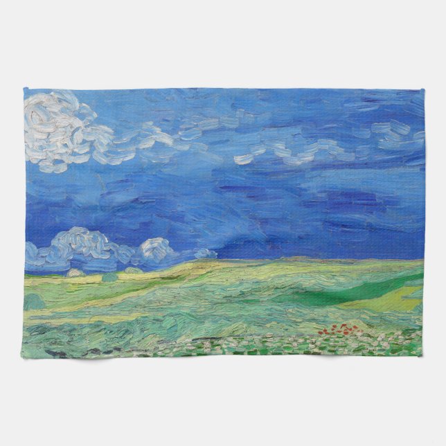 Paño De Cocina Vincent van Gogh - Campos de trituración bajo las  (Horizontal)