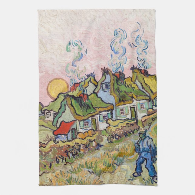 Paño De Cocina Vincent van Gogh - Casas y Figura (Vertical)