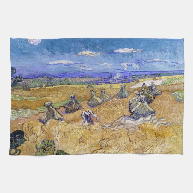 Paño De Cocina Vincent van Gogh - Cuestas de trigo con raperos (Horizontal)
