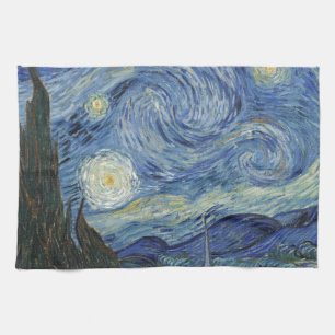 Paño De Cocina Vincent van Gogh el   la noche estrellada, junio