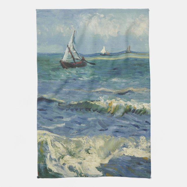 Paño De Cocina Vincent van Gogh - El paisaje marino cerca de Sain (Vertical)