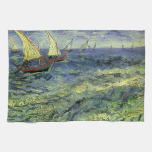 Paño De Cocina Vincent van Gogh - El paisaje marino de Saintes Ma