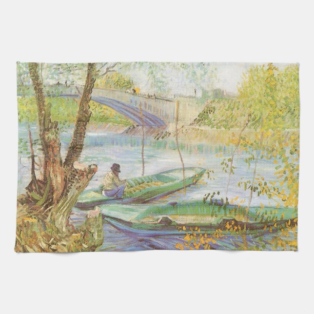 Paño De Cocina Vincent van Gogh Fishing in Spring, Pont de Clichy (Horizontal)