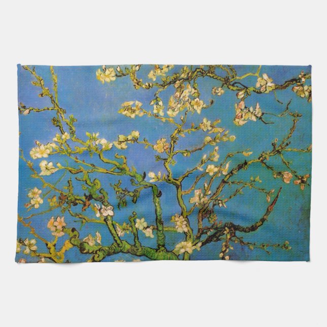 Paño De Cocina Vincent van Gogh - Floreciente árbol de almendros (Horizontal)