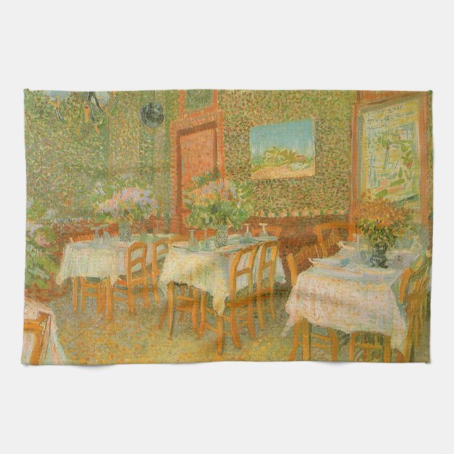 Paño De Cocina Vincent van Gogh - Interior de un restaurante (Horizontal)