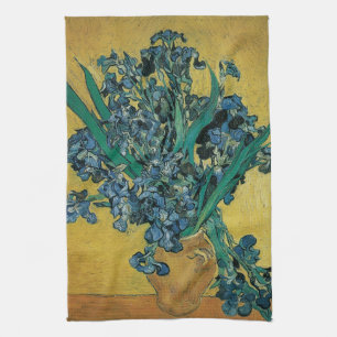 Paño De Cocina Vincent van Gogh - Jarrón con Irises Fondo Amarill