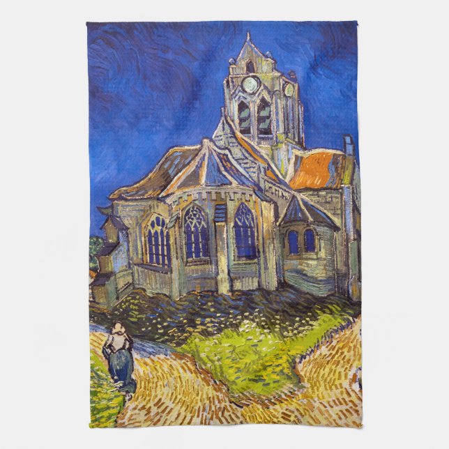Paño De Cocina Vincent van Gogh - La Iglesia de Auvers (Vertical)