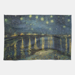 Paño De Cocina Vincent van Gogh Noche estrellada sobre el Ródan