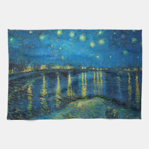 Paño De Cocina Vincent Van Gogh Noche estrellada sobre el Ródano