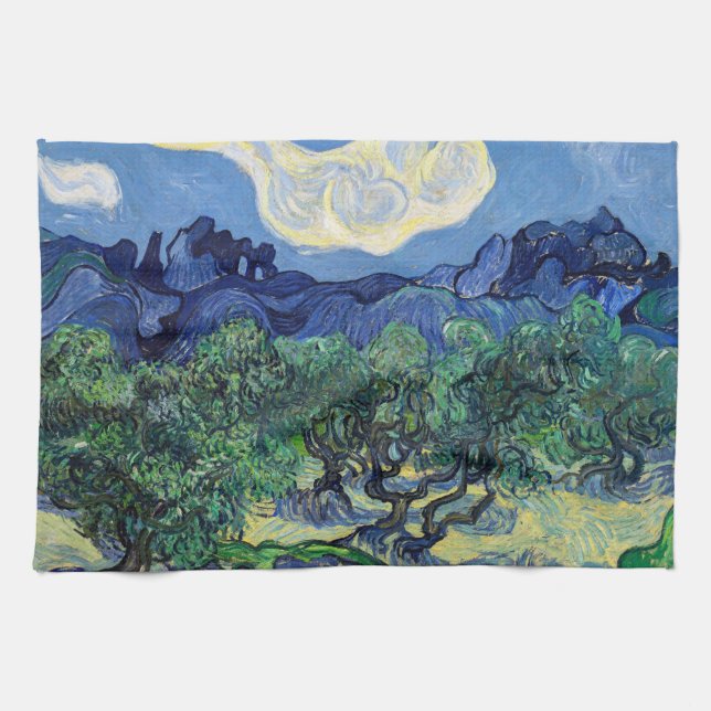 Paño De Cocina Vincent van Gogh - Olivos con los Alpilles (Horizontal)