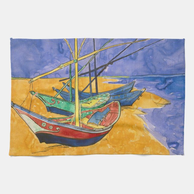 Paño De Cocina Vincent van Gogh - Pescadores en la playa (Horizontal)