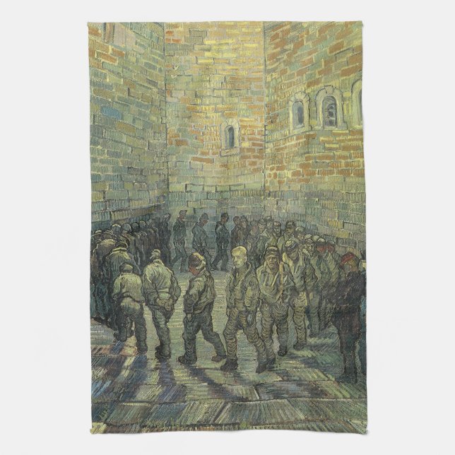 Paño De Cocina Vincent van Gogh - Prisioneros ejercitándose (Vertical)