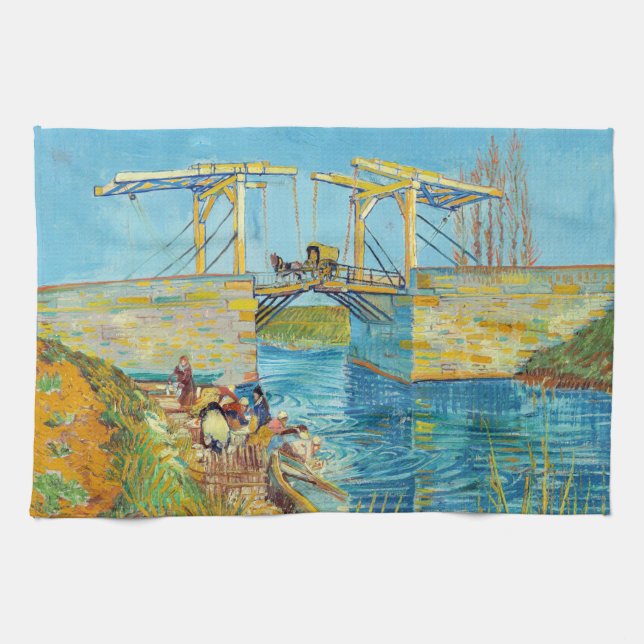 Paño De Cocina Vincent van Gogh - Puente Langlois en Arles #1 (Horizontal)