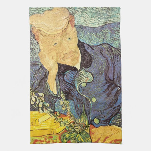 Paño De Cocina Vincent van Gogh - Retrato del Médico Gachet (Vertical)
