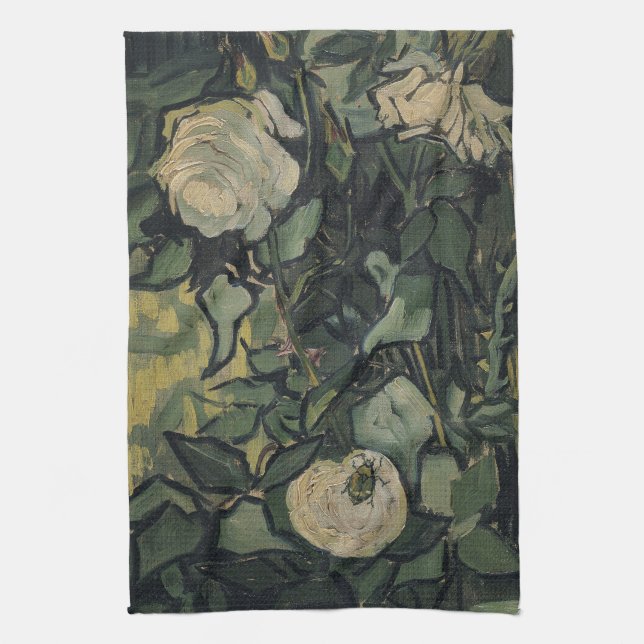 Paño De Cocina Vincent van Gogh - Rosas y escarabajo (Vertical)