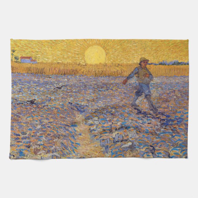Paño De Cocina Vincent van Gogh - Sower with Setting Sun (Horizontal)